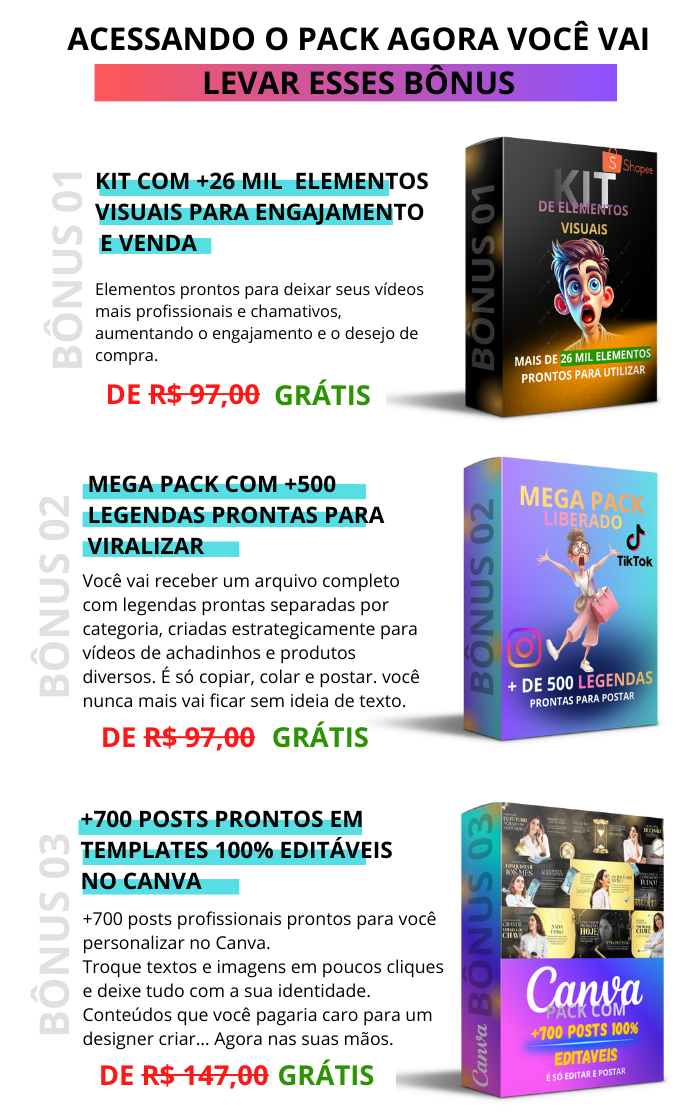 Pack Achadinhos Virais - seção 6