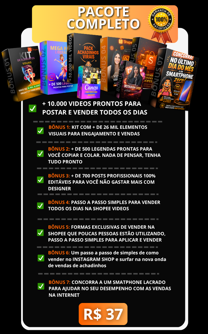 Pack Achadinhos Virais - seção 9